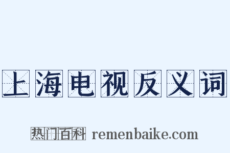 上海电视反义词是什么意思的图片